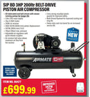 06477 SIP AIRMATE BD 3HP 200 LTR COMPRESSOR 1PH