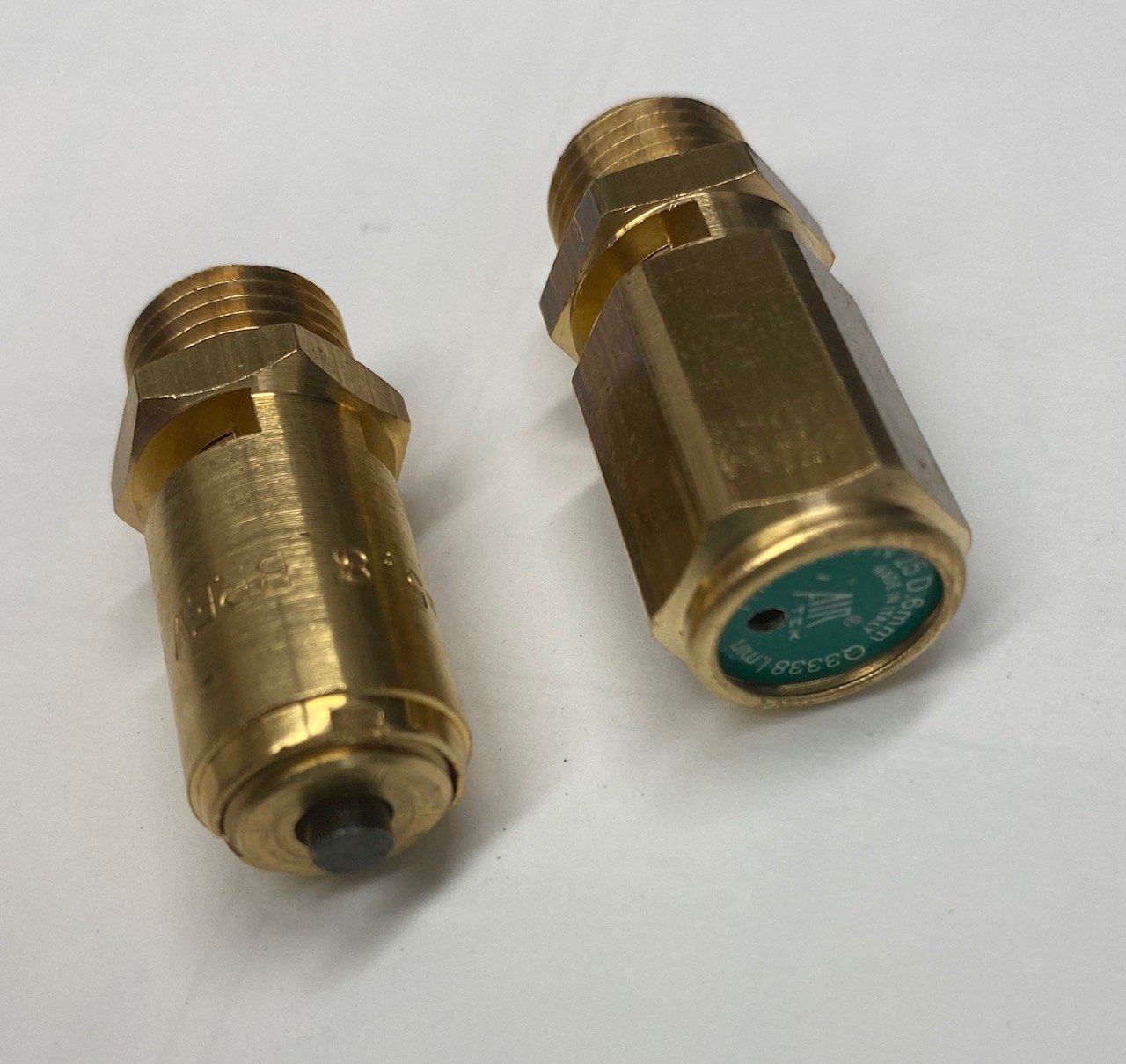 6229020200 OEM ABAC PRESSURE RELIEF SAFETY VALVE KIT OF 2 PRV'S 1/4 4.