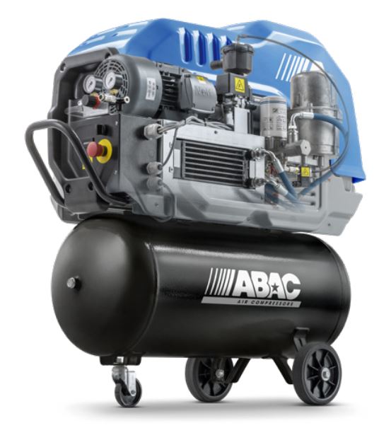 ABAC SPINN C43I MINI SCREW D2.2 90W 10 MEAA 230/50 Air Compressor, Receiver Mounted