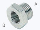 A290 MALE X FEMALE THREADED REDUCING CONNECTOR BUSH BSPP BRASS NICKEL PLATED