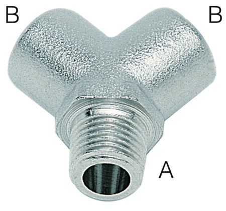 A600 EQUAL Y PIECE - BSPT MALE / BSPP FEMALE