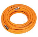 AHHC10 Sealey Air Hose 10m x Ø8mm Hybrid High Visibility with 1/4"BSP Unions