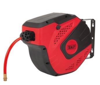 SA821 Sealey Air Hose Reel Auto Rewind Control 10m Ø8mm ID - PU Hose