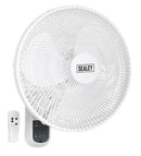 SWF16WR Sealey Wall Fan 3-Speed 16" with Remote Control 230V